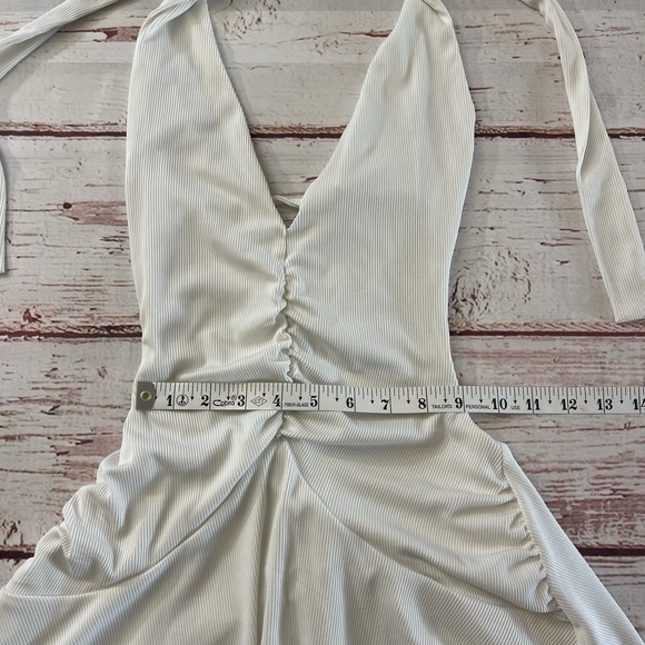 Princess Polly Mini Dress White Backless Size 4 Women's Summer‎ Breeze Ribbed - Picture 6 of 12
